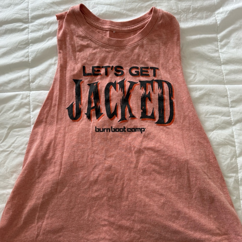 LET'S GET JACKED Burn Boot Camp Muscle Tank